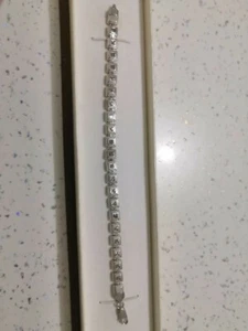 Bracciale oro bianco 18kt 750 con zirconi - Foto 1 di 1