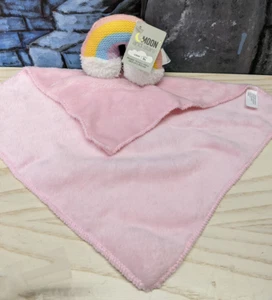 Moon & Stars Walgreens Plush Rainbow pink Baby Security Blanket Lovey Knit Tags - Picture 1 of 12
