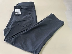 Pantalones de día de trabajo de recreación pública para hombre nuevos con etiquetas mezcla de poliéster frente plano pizarra talla 36 X 28 - Imagen 1 de 10