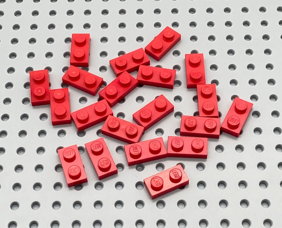LEGO® 20x Platte Bauplatte 1x2 flach 3023 rot - Bild 1 von 1