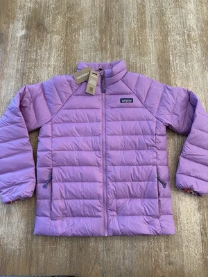 Suéter de plumón Patagonia chaqueta acolchada niños jóvenes talla mediana 10 púrpura enérgico $139 Foto 1 de 4