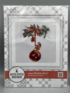 NEW Christmas Elves 2 Cross Stitch Kit Double Stitch Brothers DSB018 9.8 x 9.8 - Picture 1 of 3