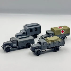 Cars Collection (4 pcs) Wehrmacht Logistics and Medical Convoy scale 1/87 (H0) - Picture 1 of 10