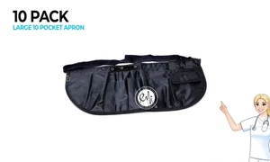 10er Pack-Große Tasche Krankenschwester Medizinische Schürze Tasche Gürtel Organizer Bauchtasche Schwarz - Bild 1 von 2