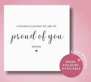 Congratulations We Are So Proud of You Card – Exam Results, Graduation Card - Picture 1 of 8