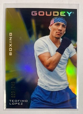 2021 UD Goodwin Champions #G47 Goudey Black & Gold Teofimo Lopez/249 - Image 1 of 2