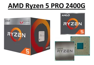 Procesador AMD Ryzen 5 PRO 2400G cuatro núcleos 3,6 - 3,9 GHz, zócalo AM4, CPU 65W - Imagen 1 de 6