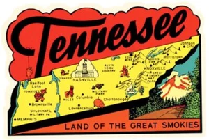 Calcomanía adhesiva vintage Look Tennessee R7294 - Imagen 1 de 1