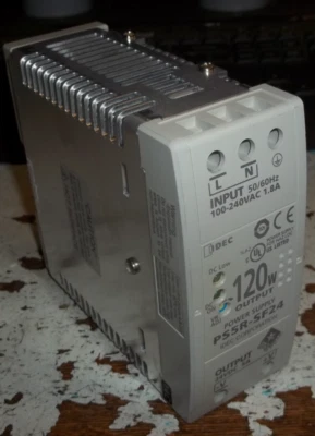 IDEC 120W POWER SUPPLY PS5R-SF24 100-240VAC 50/60HZ 1.8A / 24VDC 5A (WL27-3) - Image 1 of 3