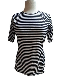 Coolibar UPF 50+ UV Protection Women's S Striped Short Sleeve Tee Shirt Top - Picture 1 of 6