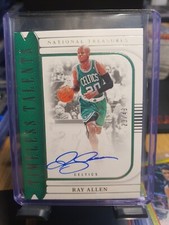 Ray Allen On Card Car /49 National Treasures Celtics NBA Basketball Panini