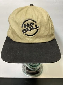 vtg 90's Winston Cigarettes Ball Cap No Bull strapback khaki black embroidered - Picture 1 of 9