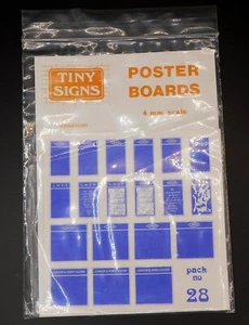 Tiny Signs Pack 28 Poster Boards LNER 4mm / OO sealed pack (j) - Picture 1 of 1