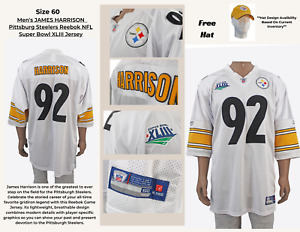 Men's JAMES HARRISON Pittsburg Steelers Reebok Super Bowl XLIII Jersey: Size 60