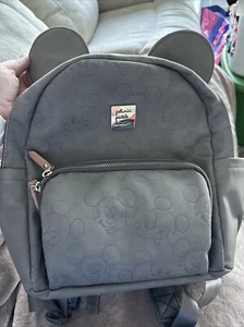 Petunia Pickle Bottom Sketchbook Mickey Baby Diaper Backpack With Ears Grey - Picture 1 of 6