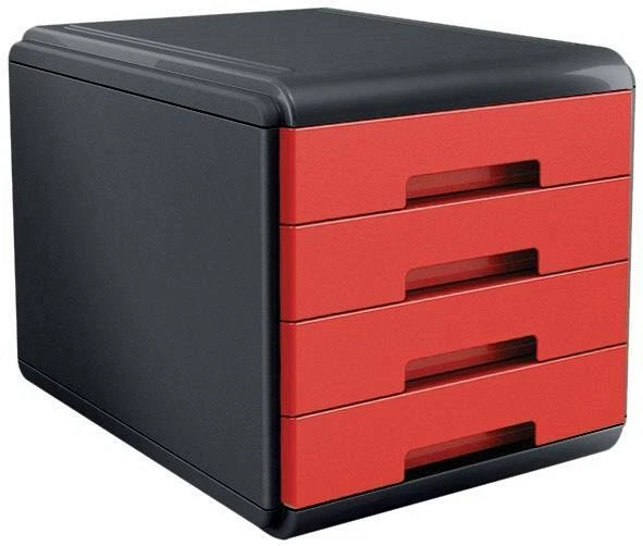 BUFFETTI CASSETTIERA 4 CASSETTI PLASTIC DESK COLORE ROSSO 0220A5000 - Immagine 1 di 1