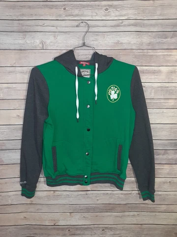 Mitchell & Ness NBA Boston Celtics Womens Medium Sweatshirt Hoodie Jacket EUC Cover