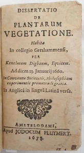 Alchemie Dissertatio De Plantarum Vegetatione Kenelm Tractatus De Arboribus 678 - Picture 1 of 7