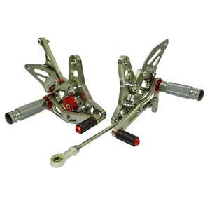 Gray Adjustable Rearset Footrests Footpeg Pedal For SUZUKI SV650/X 2016-2023 - Picture 1 of 11