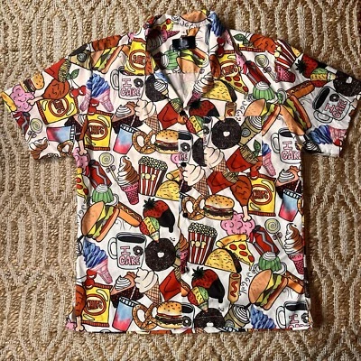 Camisa NaNa Vintage Collection Pequeña Multicolor Con Botones Manga Corta Estampado de Alimentos Foto 1 de 4