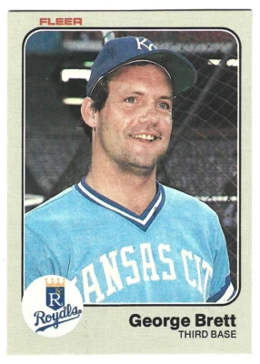 1983 Fleer - George Brett - #108 - 堪萨斯城皇家队 - NrMt-Mt — 第 1/4 张图片