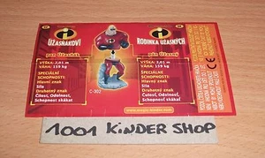 KINDER C-302 C302 THE INCREDIBLES UNGLAUBLICHEN - BPZ CZ-SK - Photo 1/1
