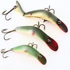 3 Brooks Reefer Green Minnow Frog White Belly Jointed Injured                005