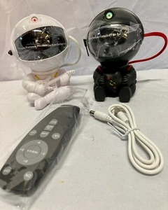 TWO Astronaut Night Light Projectors, 1 Bk/1 We - ONE Charging Cord & Remote - Picture 1 of 3