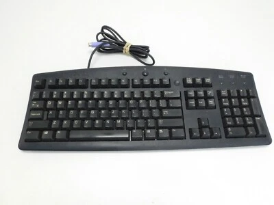 DELL RT7D00 PS/2 104-Key PC Windows Desktop Keyboard Black Wired IBM Compatible - Image 1 of 4