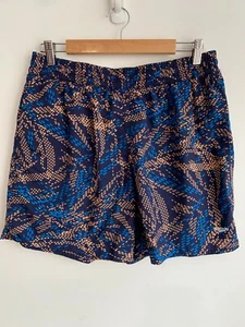 Speedo Sweat Shorts Mens XL Blue Orange Elastic Waist Pockets Mesh Drawstring - Picture 1 of 19