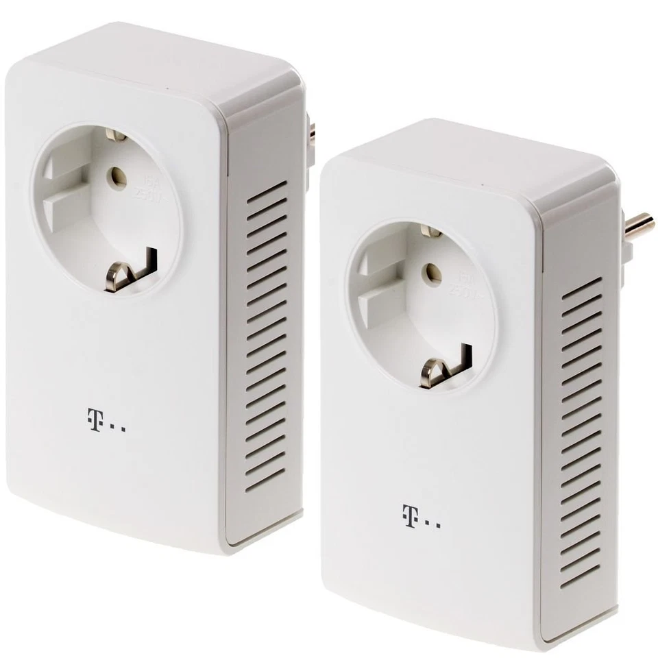 Telekom Speedport Powerline 101 dLAN Powerlan Starter Kit 500 MBit/s -2xADAPTER - Bild 1 von 2