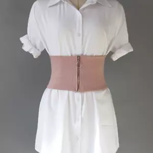Corsé ancho de mujer cinturón cremallera cintura elástica retro cintura elástica estiramiento - Imagen 1 de 17
