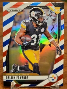 Daijun Edwards 2024 Panini Prizm Red White Blue Prizm RC #323 Pittsburgh Steeler - Bild 1 von 2