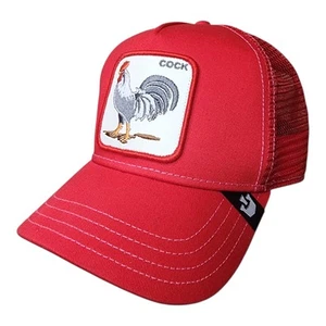 Goorin Bros Farm Hat Snapback Trucker Cap Red Rooster Cock Patch - Imagen 1 de 11