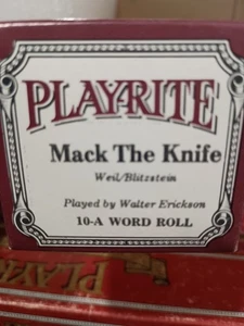 Play-rite Piano Rolls Mack The Knife - Picture 1 of 1