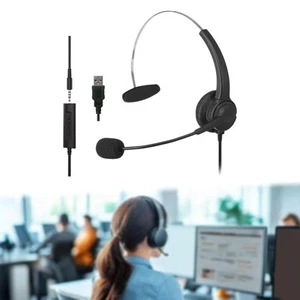 Przewodowy zestaw słuchawkowy do telefonu Komputerowe zestawy słuchawkowe do biurka Telefon Call Center - Zdjęcie 1 z 36
