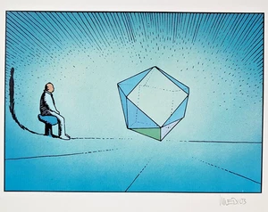 JEAN GIRAUD MOEBIUS 1984 SCREEN PRINT COLOR LITHOGRAPH ART PRINT SIGNED PG 4 - Picture 1 of 6