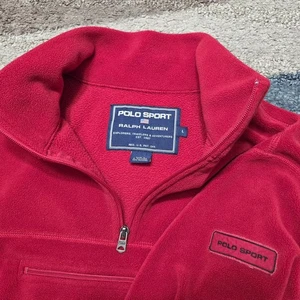 Chaqueta Polo Sport Ralph Lauren Para Hombre Talla L Polartec Polar Rojo --De Colección Años 90. - Imagen 1 de 8