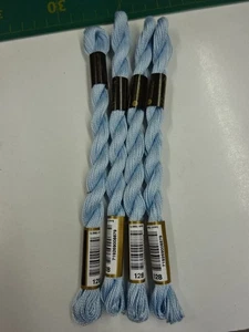 4 Original Anchor Perlgarn Stärke 5  MEZ - Farbe 128 hellblau - 4 x 5 Gramm - Bild 1 von 1