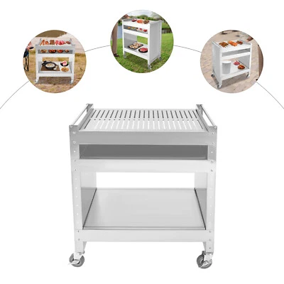 Outdoor Grill Cart with Storage, Rolling Bar Cart Movable Kitchen Island for BBQ - Image 1 of 4