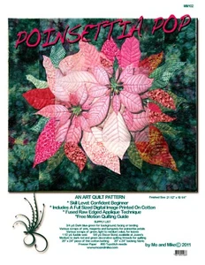 Poinsettia Pop--A Photo Printed on Fabric Quilt Pattern - Picture 1 of 3
