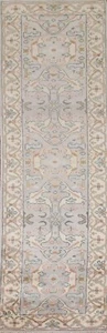 Geometric Traditional 10 ft. Runner Oushak Rug 3x9 Wool Handmade 9' 7" x 2' 6" - Picture 1 of 12