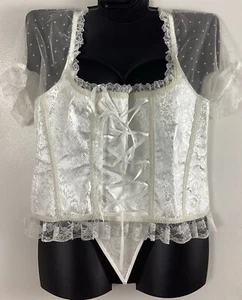 20W Womens Overbust Corset Basque Lingerie Cincher Shaper Costume NWOT - Picture 1 of 14