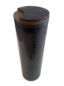 Vaso de viaje Starbucks acrílico negro translúcido con tapa de carey 16 oz - Imagen 1 de 9