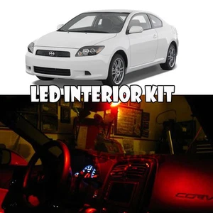 For 05-10 Scion tC RED LED Interior Full Kit Map Dome Trunk Plate Reverse 9PC - Picture 1 of 1