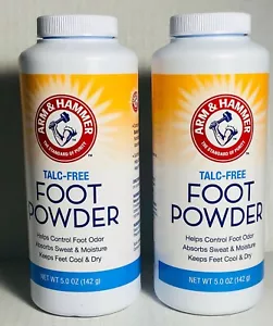 LOT OF 2 Arm & Hammer Talc-Free FOOT Powder 5 oz. Containers- G - Picture 1 of 12