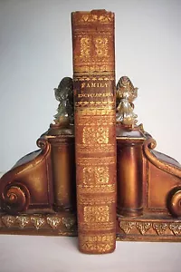 1831 FAMILY ENCYCLOPEDIA ARTS AND SCIENCES * Illustrated w Wood Cuts * Leather - Foto 1 di 11