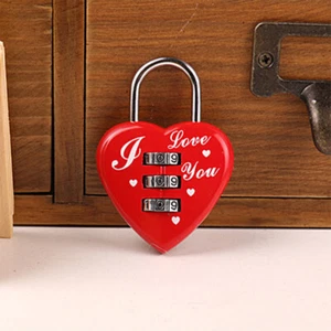 2 PCS Liebe Passwortsperre Vorhängeschlösser Codeschloss in Herzform - Bild 1 von 11
