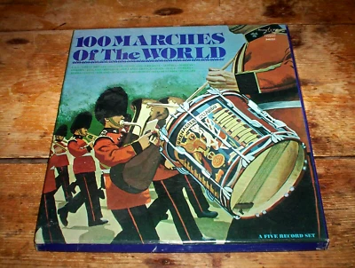 100 MARCHES OF THE WORLD ( 5 ) FIVE vinyl LP BOX SET Murray Hill 946262 vg / NM- - Image 1 of 2
