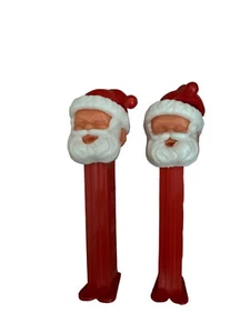 2 Vintage Weihnachtsmänner ohne Gesicht, Fuß Vintage Pez - Bild 1 von 4